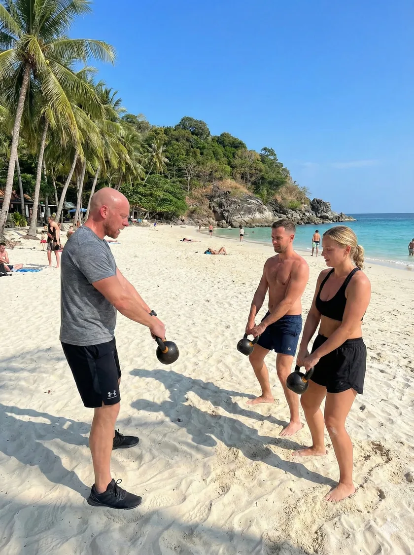 Tim am Strand - Auslandscoaching